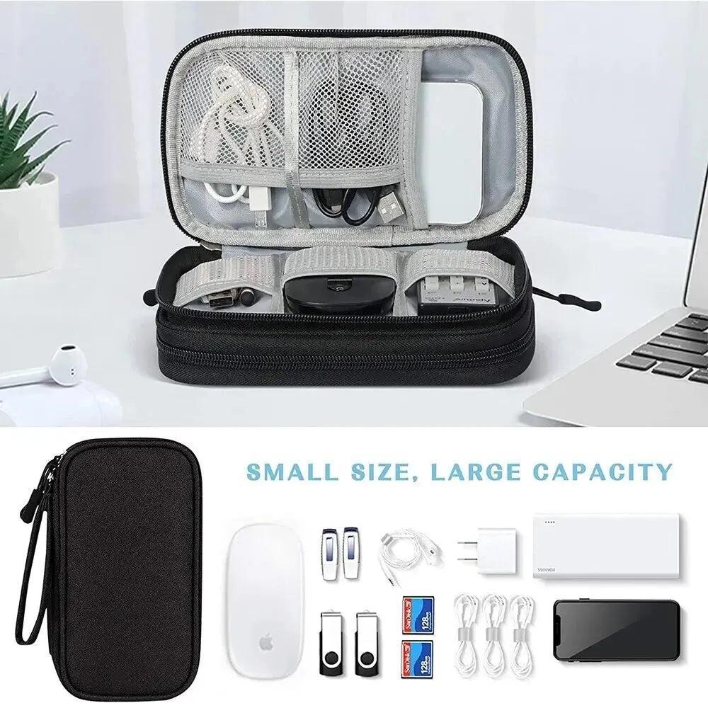 Estuche organizador de cables para viaje