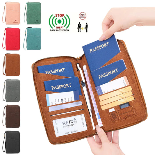 Portadocumentos de Viaje RFID Familiar – Organizador de Pasaportes