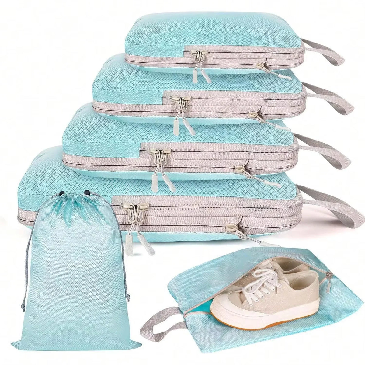Set de Organizadores Compresibles para Maleta – 4 o 6 Piezas
